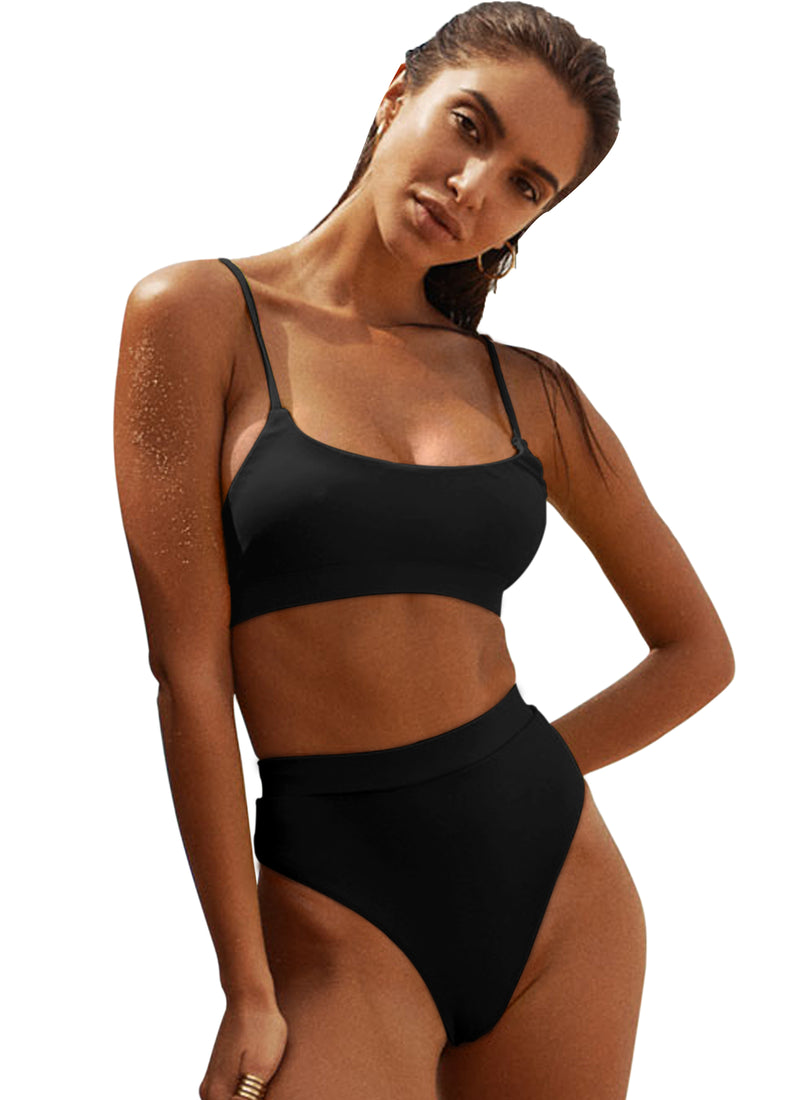 High Waisted Swimsuits Two Piece Bathing Suit