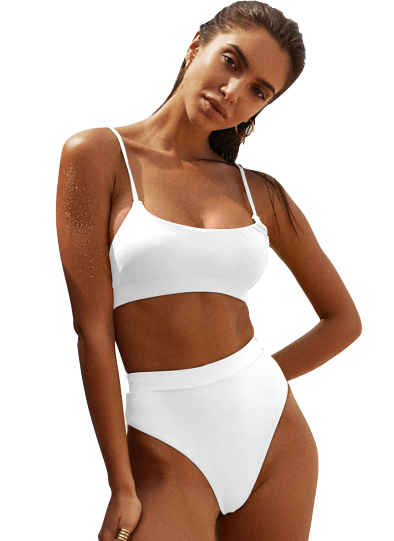 High Waisted Swimsuits Two Piece Bathing Suit