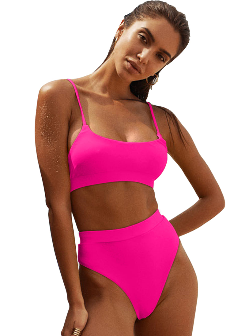 High Waisted Swimsuits Two Piece Bathing Suit