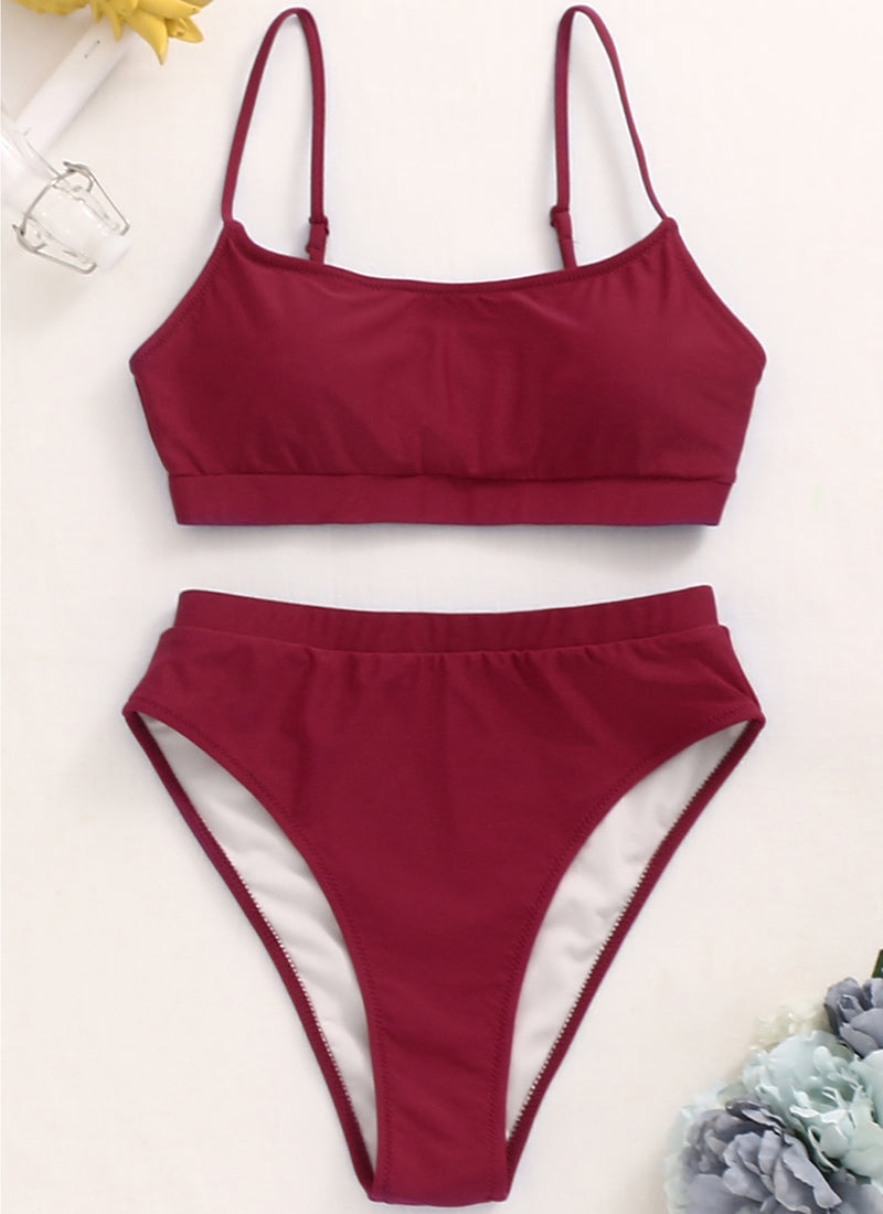 High Waisted Swimsuits Two Piece Bathing Suit