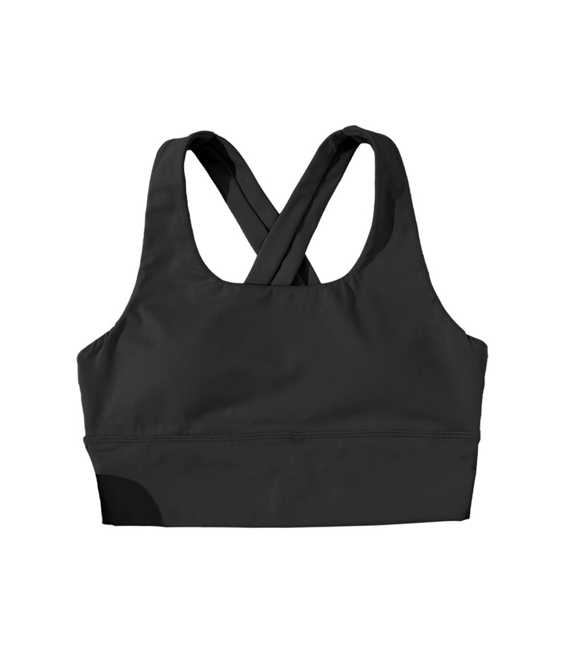 Longline Sports Bra Strappy Yoga Bras Crop Tank