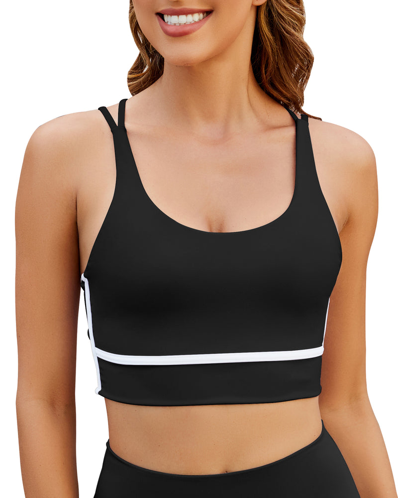 Strappy Sports Bra Crisscross Back Yoga Bras