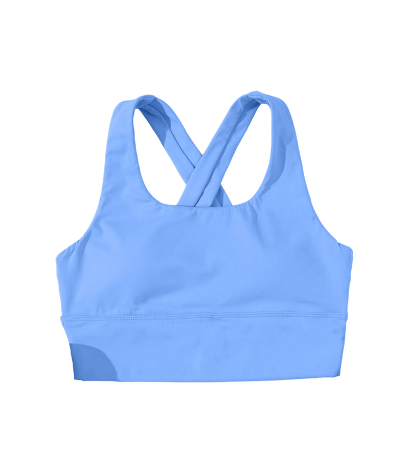 Longline Sports Bra Strappy Yoga Bras Crop Tank