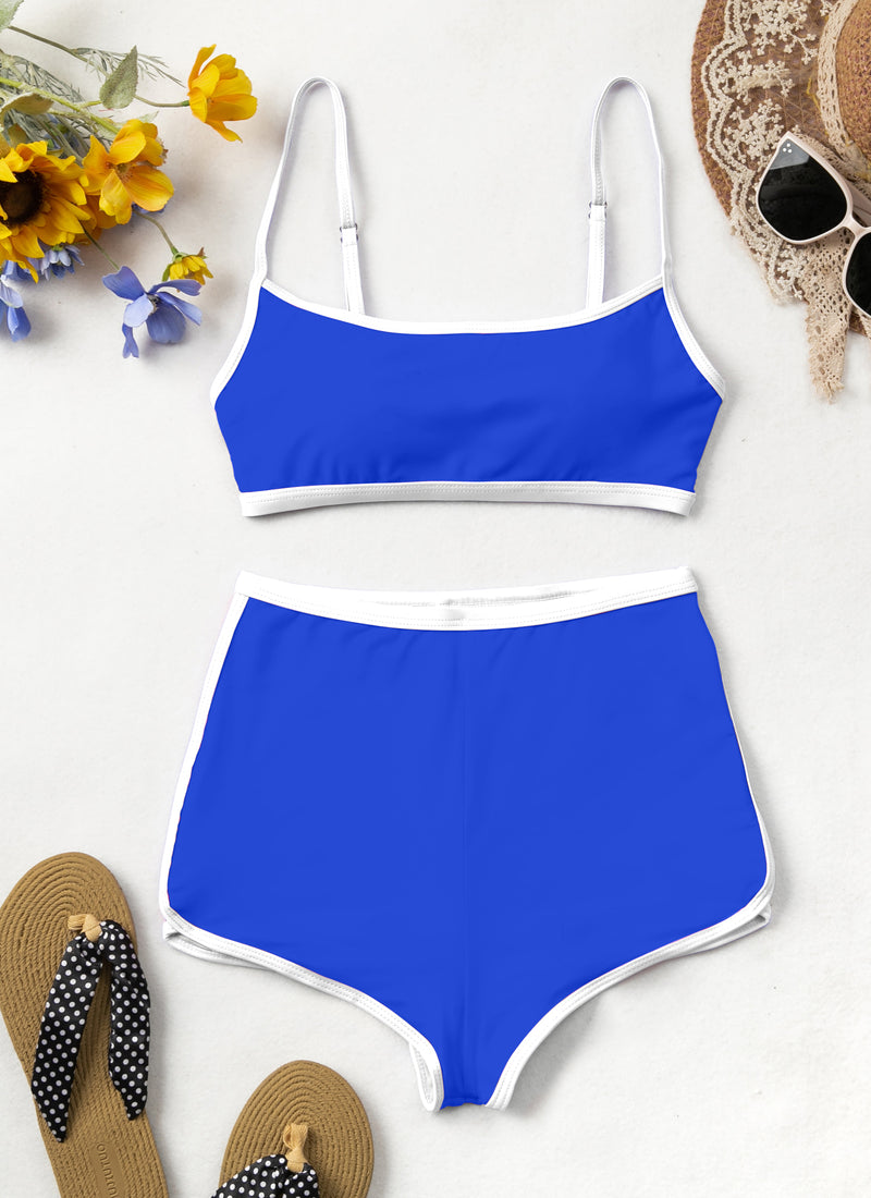 Shorts Bikini Sets Color Block swimsuit