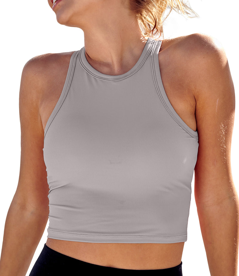 Sleeveless Sports Bra Racerback Workout Top