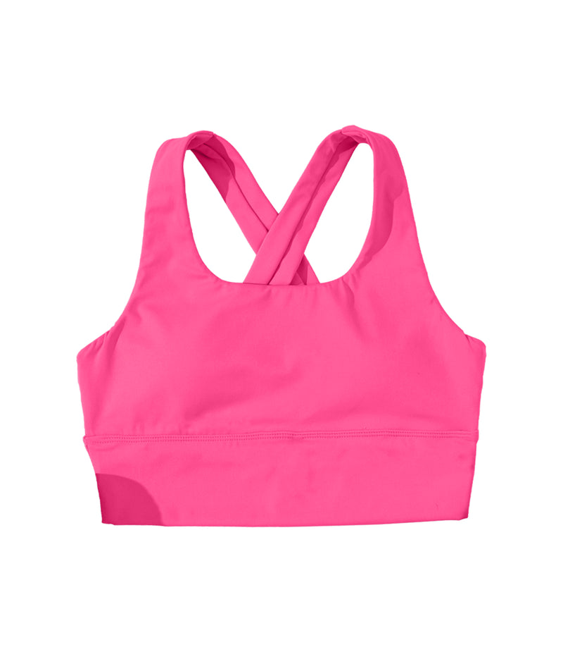 Longline Sports Bra Strappy Yoga Bras Crop Tank