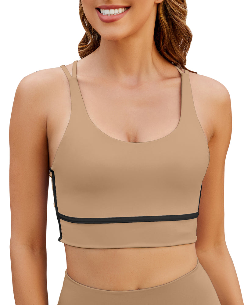 Strappy Sports Bra Crisscross Back Yoga Bras