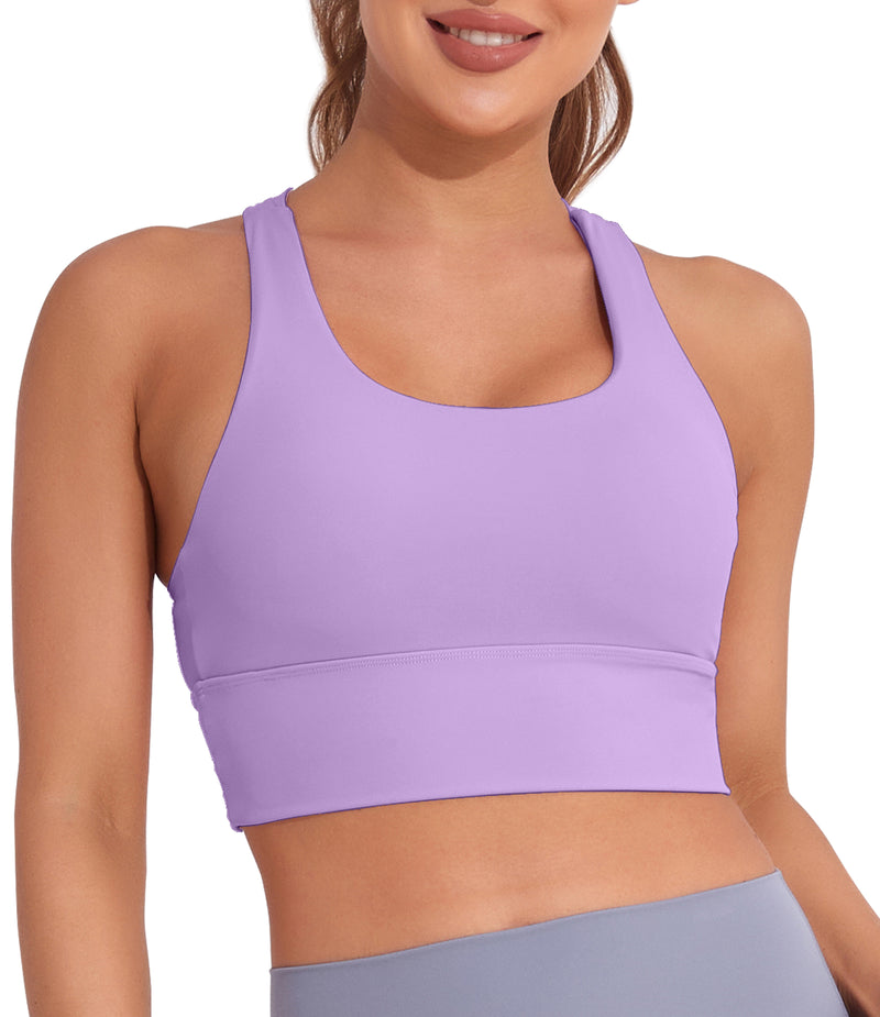 Longline Sports Bra Strappy Yoga Bras Crop Tank