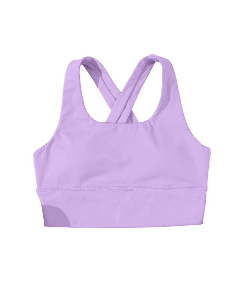 Longline Sports Bra Strappy Yoga Bras Crop Tank