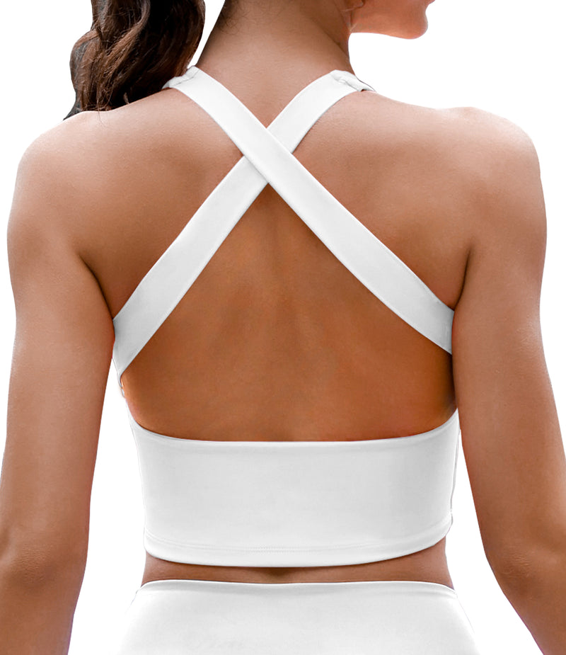 Longline Sports Bra Strappy Yoga Top