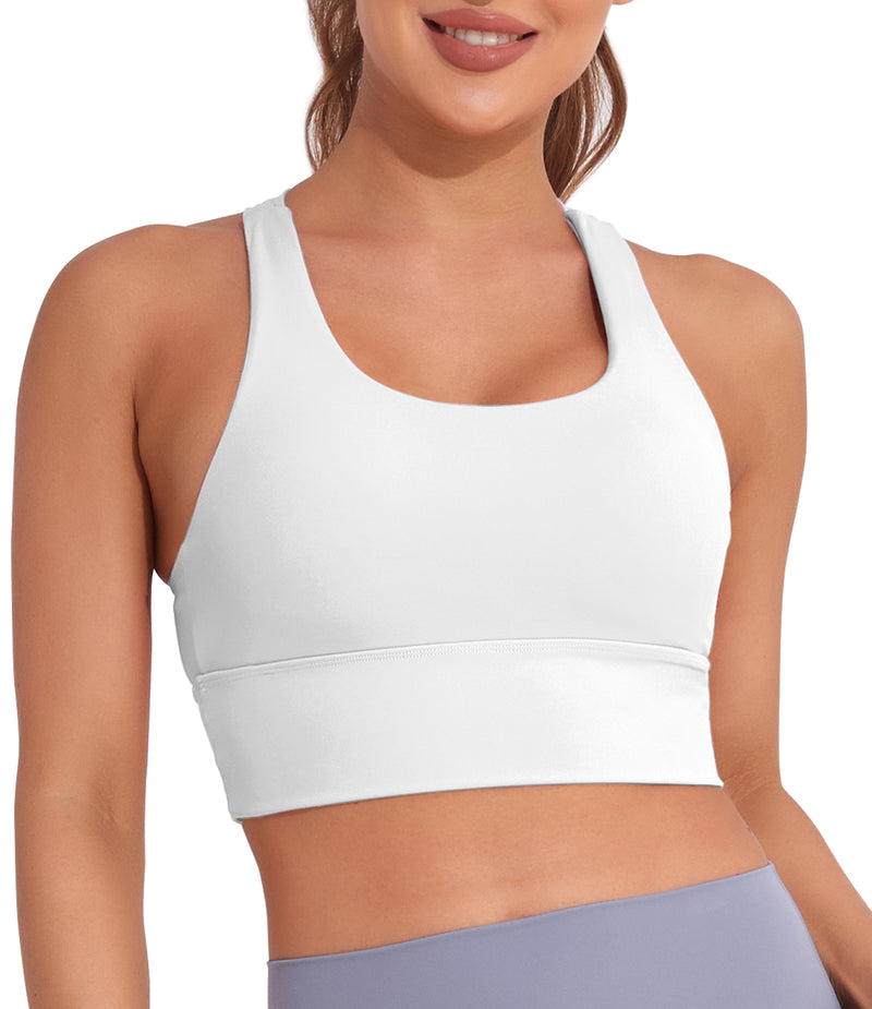 Longline Sports Bra Strappy Yoga Bras Crop Tank