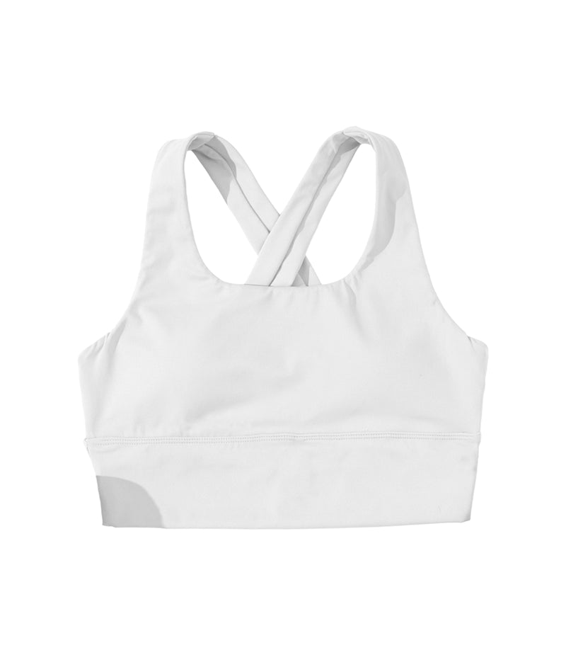 Longline Sports Bra Strappy Yoga Bras Crop Tank