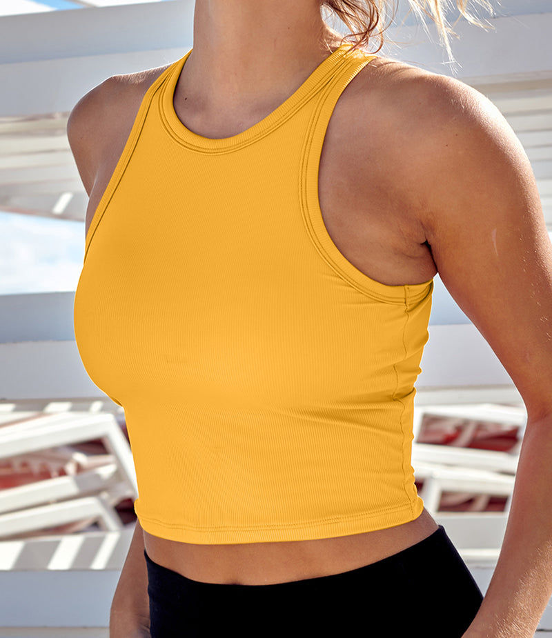 Sleeveless Sports Bra Racerback Workout Top