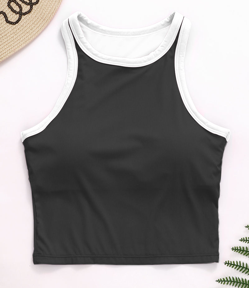 Workout Tops Ribbed Longline Sports Bras