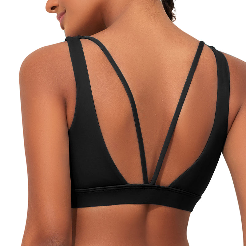 High Support Sports Bra for Large Bust Strap Halter Sporty Sports