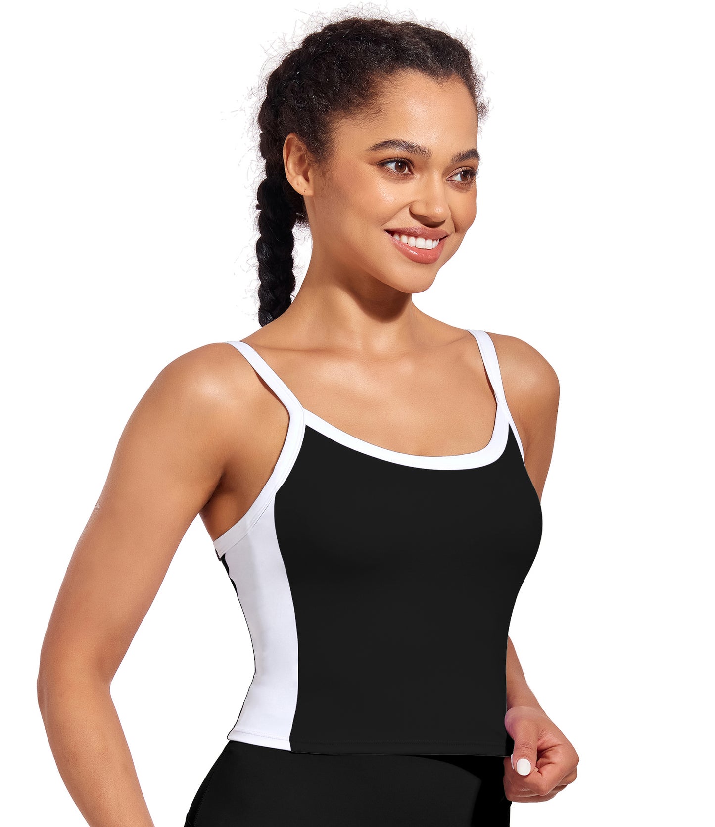 Longline Sports Bra Workout Crop Tank Top