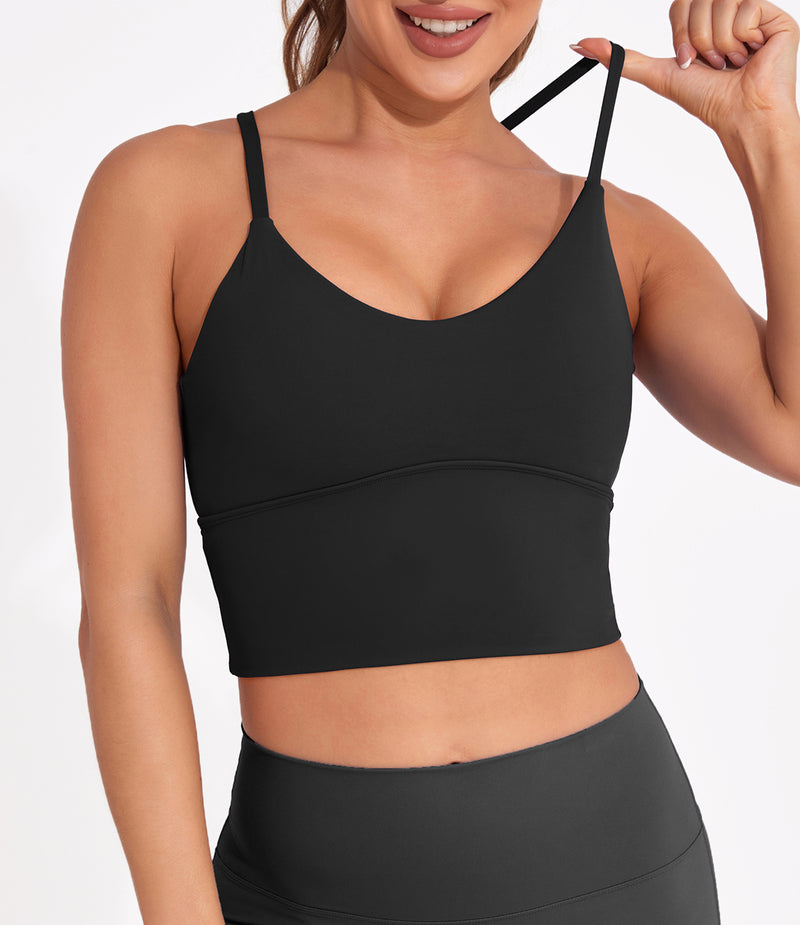 Longline Sports Bras Crop Tank Tops