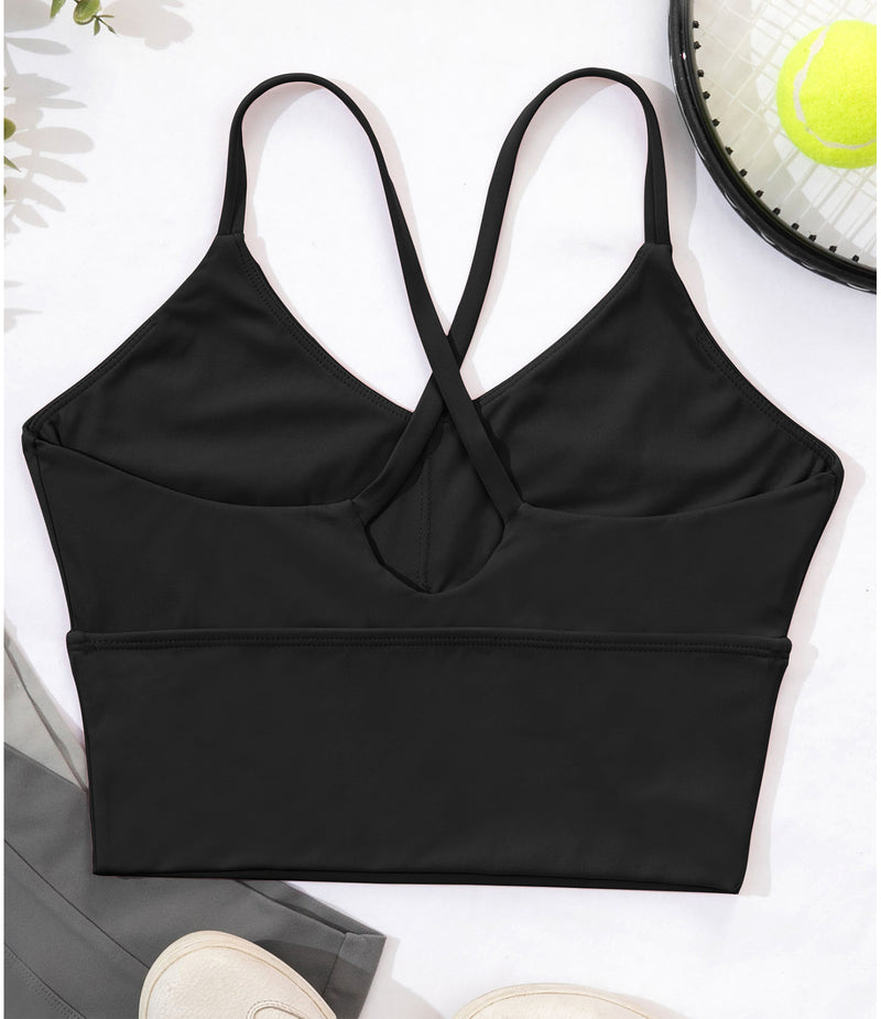 Longline Sports Bras Crop Tank Tops