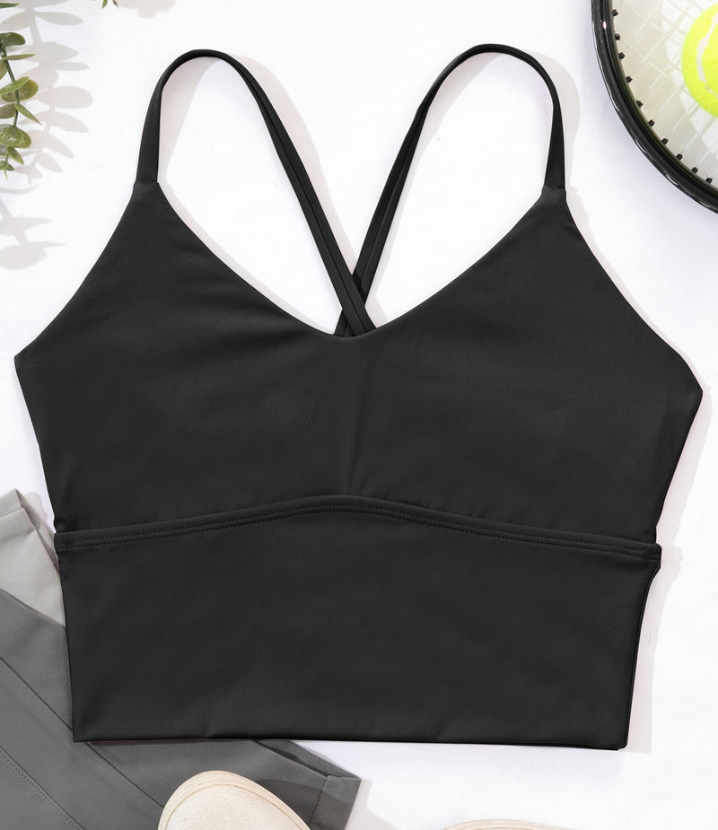 Longline Sports Bras Crop Tank Tops