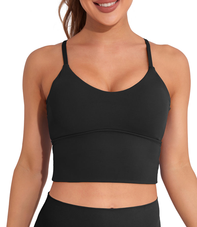 Longline Sports Bras Crop Tank Tops