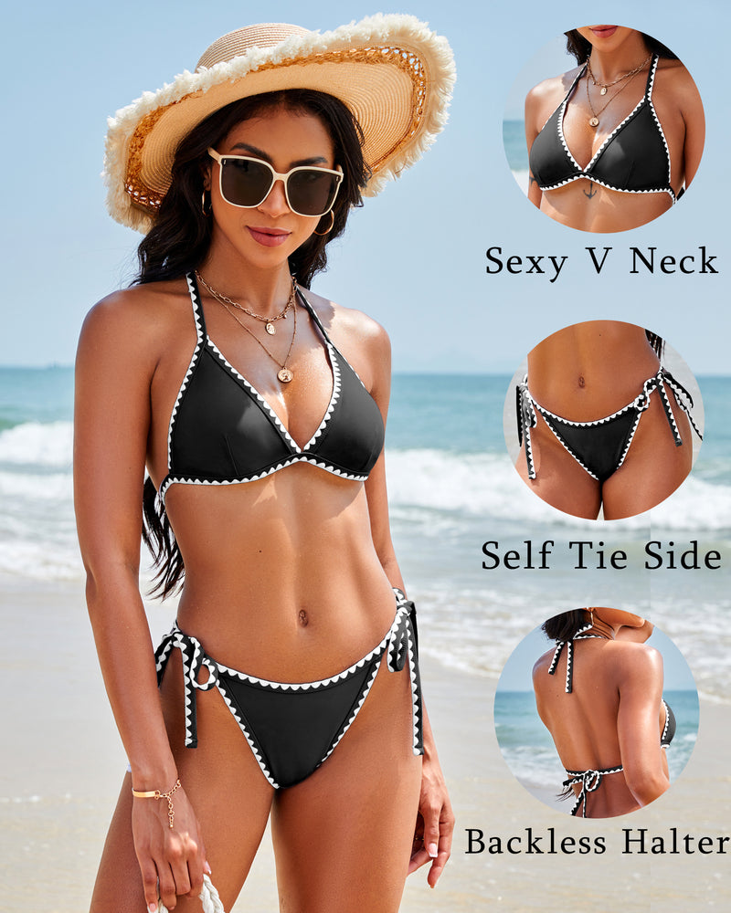 Brazilian Thong Bikini Sets Triangle 2 Piece