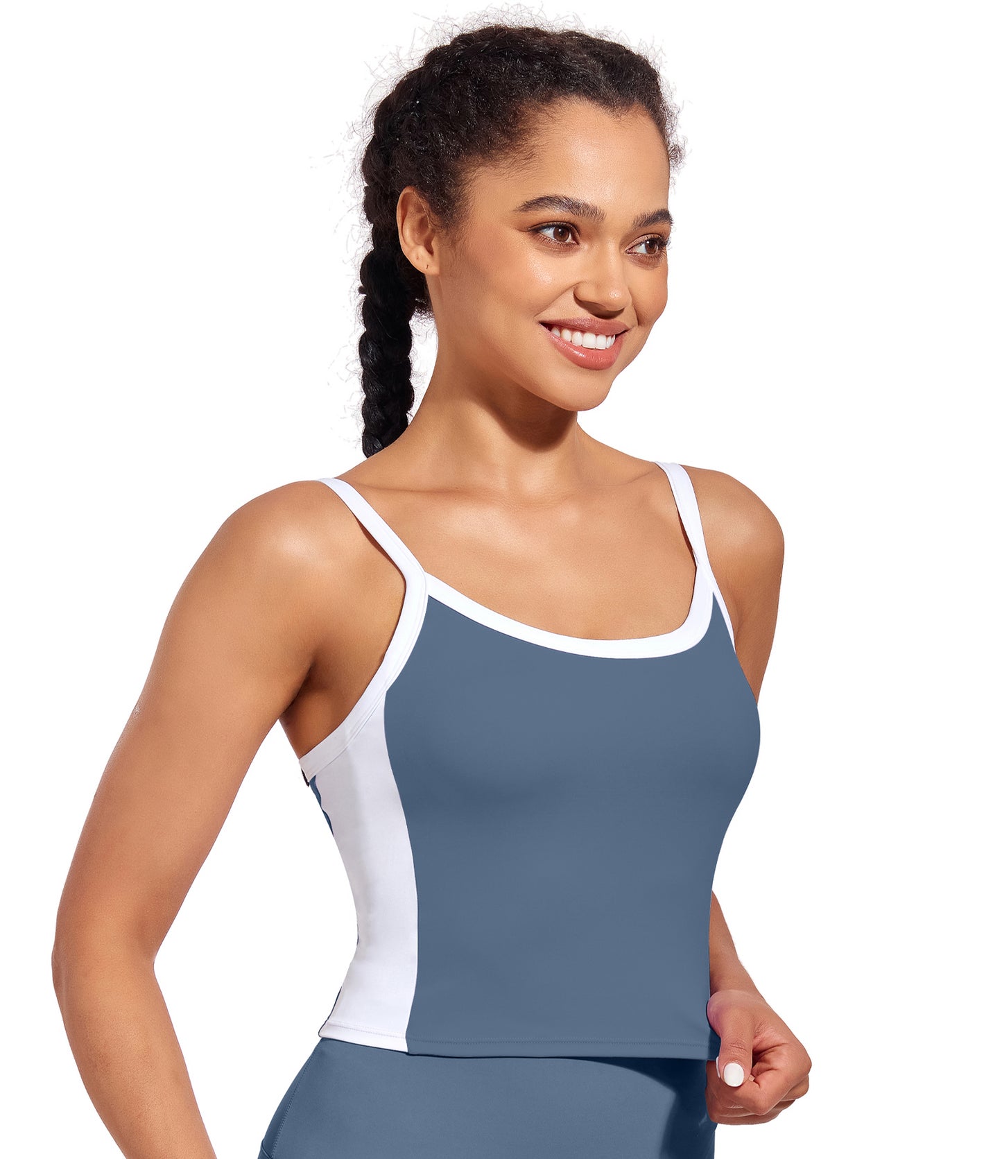 Longline Sports Bra Workout Crop Tank Top