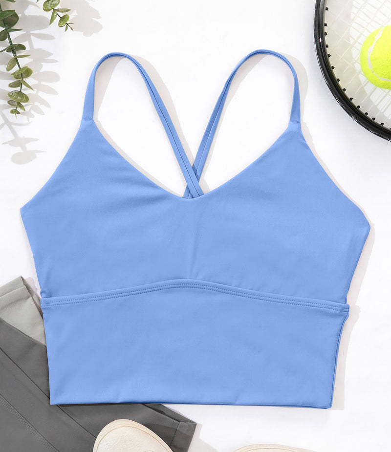 Longline Sports Bras Crop Tank Tops