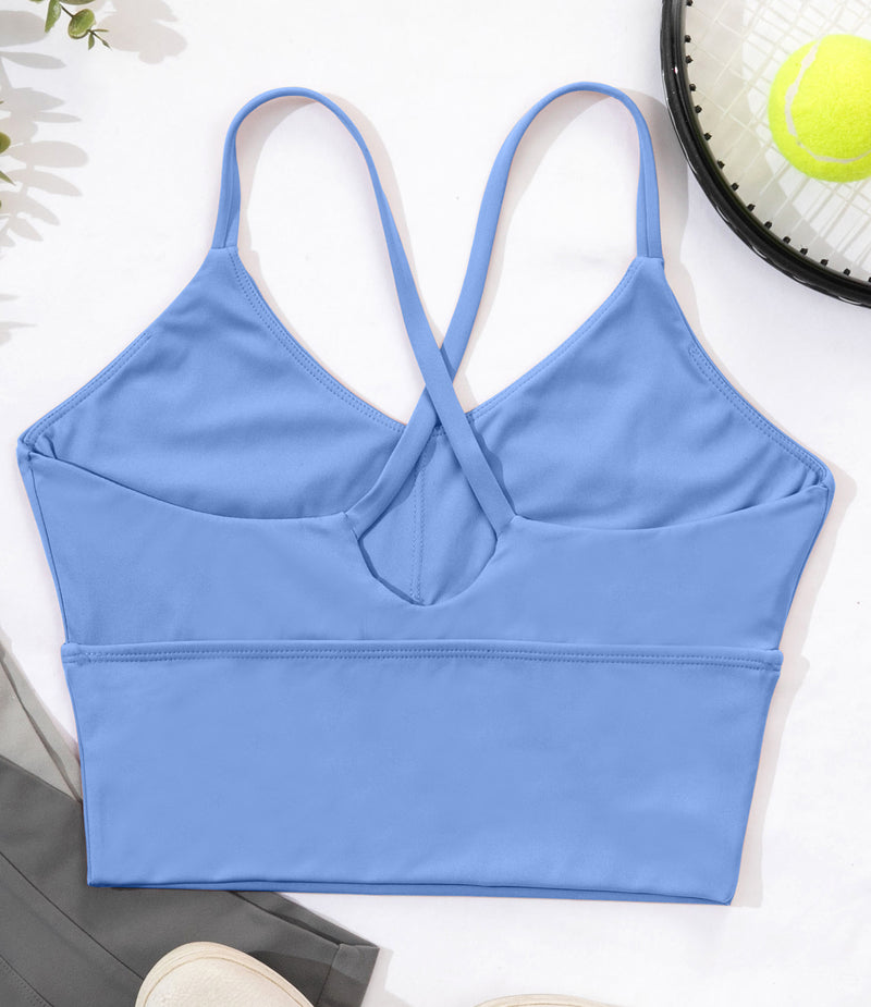 Longline Sports Bras Crop Tank Tops