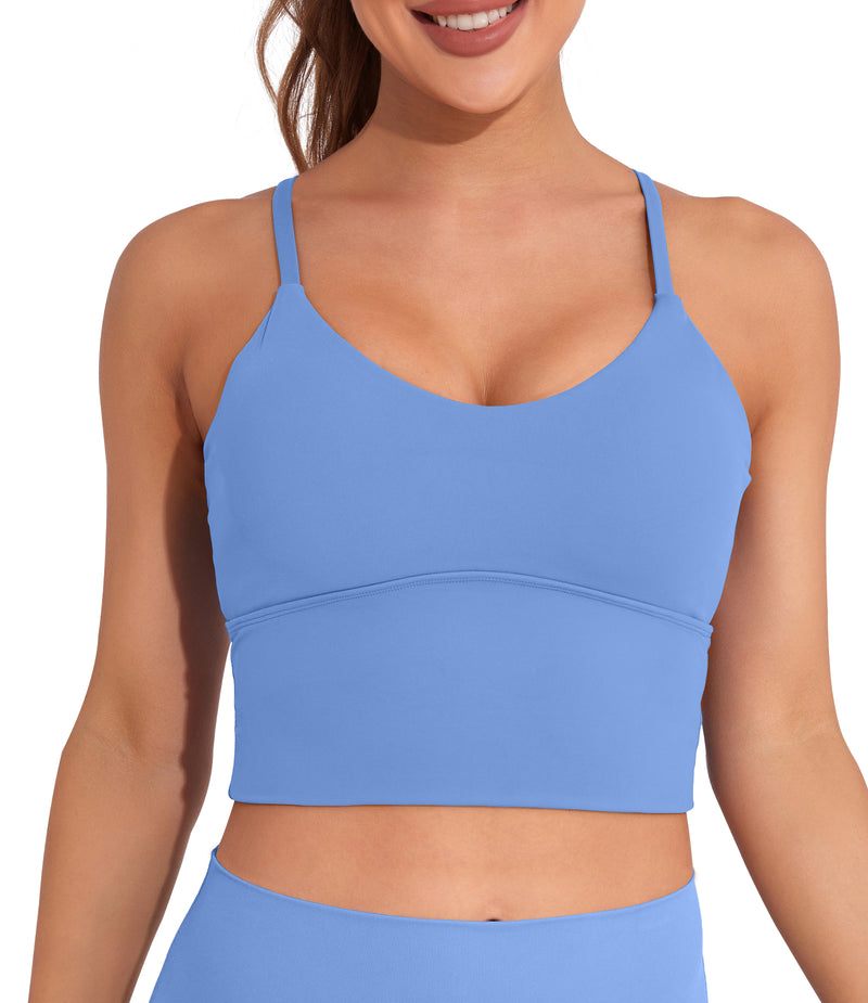 Longline Sports Bras Crop Tank Tops