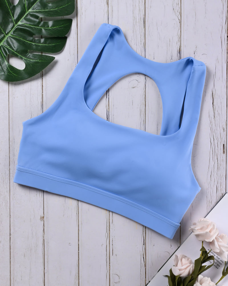 Push Up Open Back Sports Bras Supportive Workout Tank Top