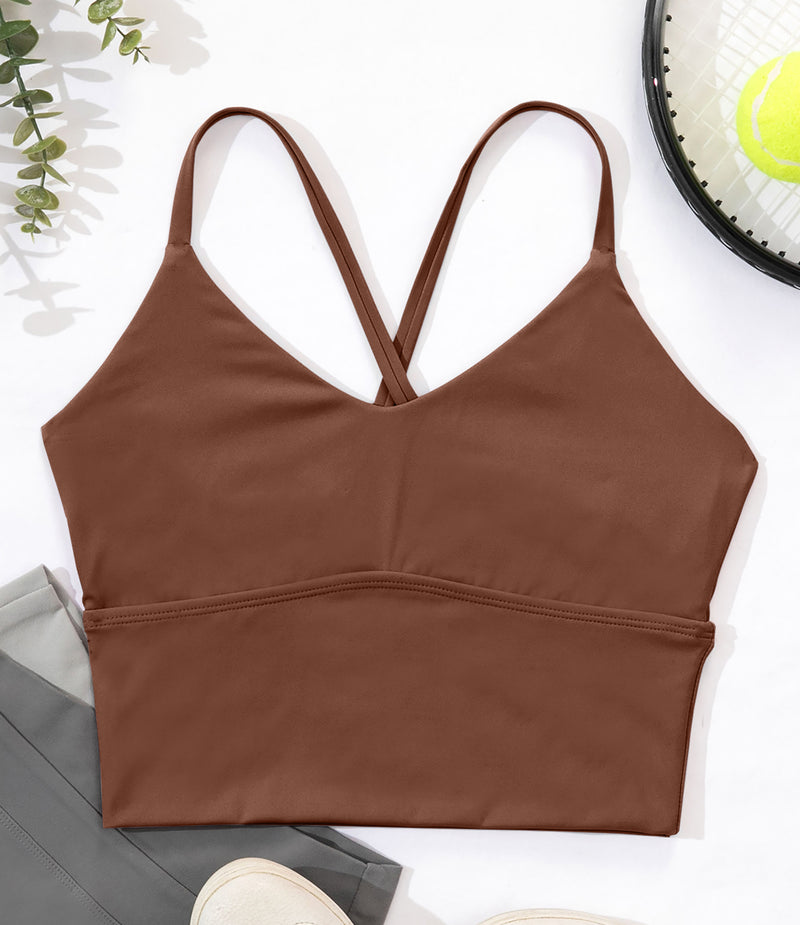 Longline Sports Bras Crop Tank Tops