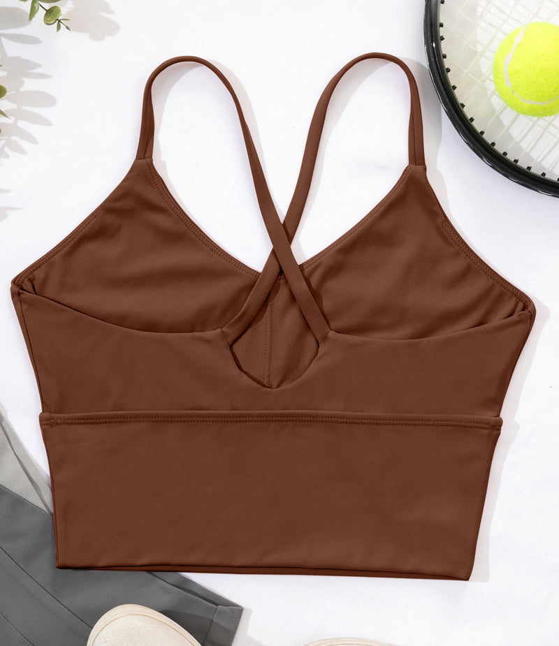 Longline Sports Bras Crop Tank Tops