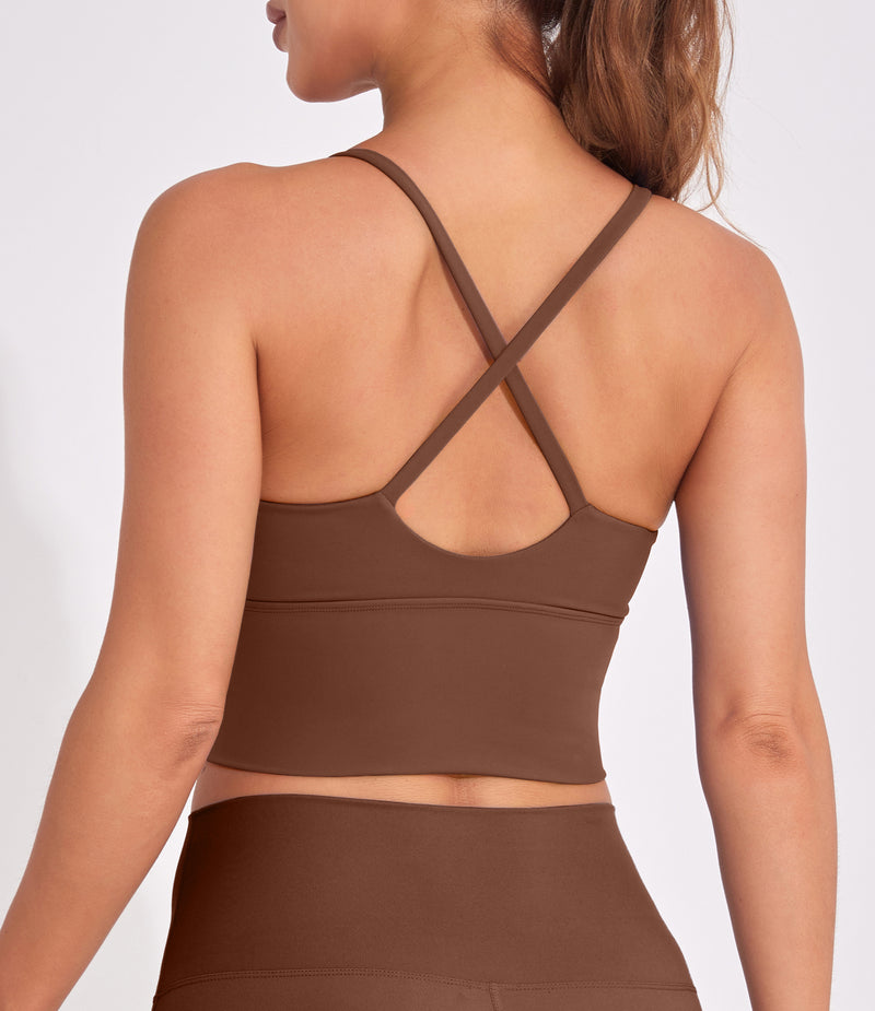 Longline Sports Bras Crop Tank Tops