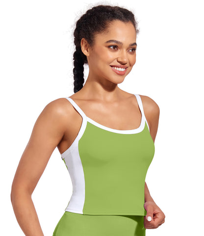 Longline Sports Bra Workout Crop Tank Top