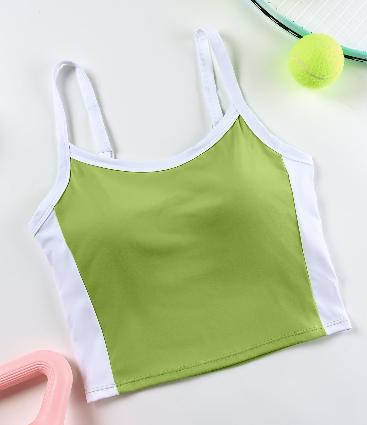 Longline Sports Bra Workout Crop Tank Top