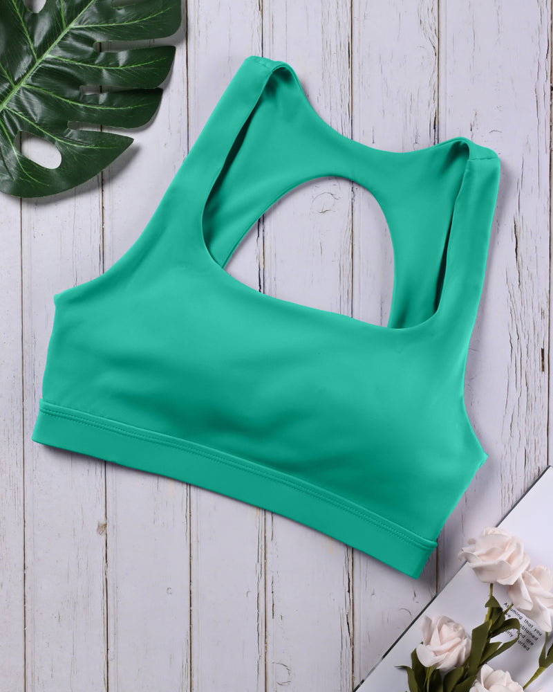 Push Up Open Back Sports Bras Supportive Workout Tank Top