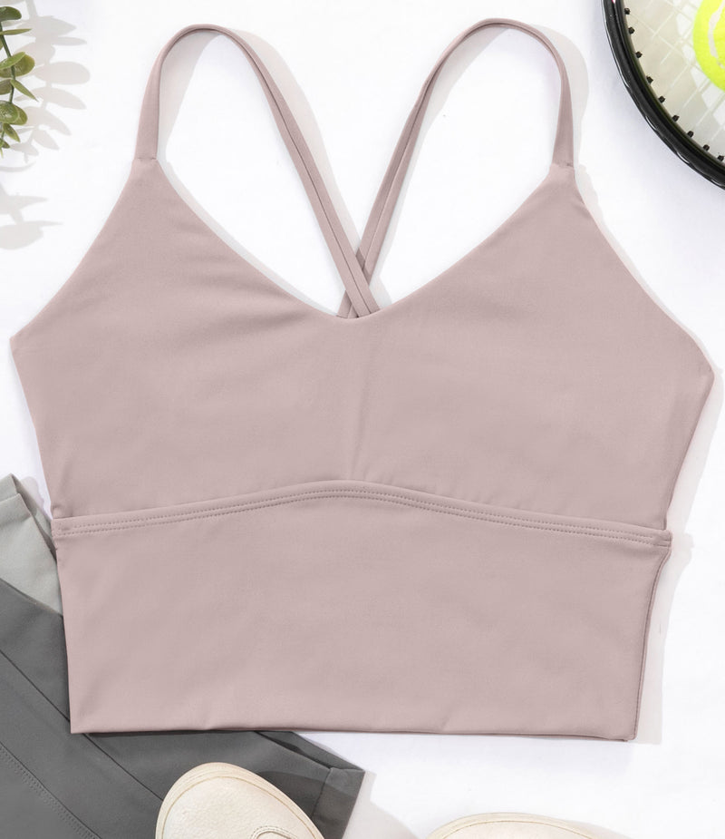 Longline Sports Bras Crop Tank Tops