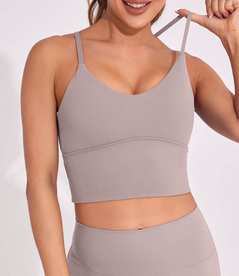 Longline Sports Bras Crop Tank Tops