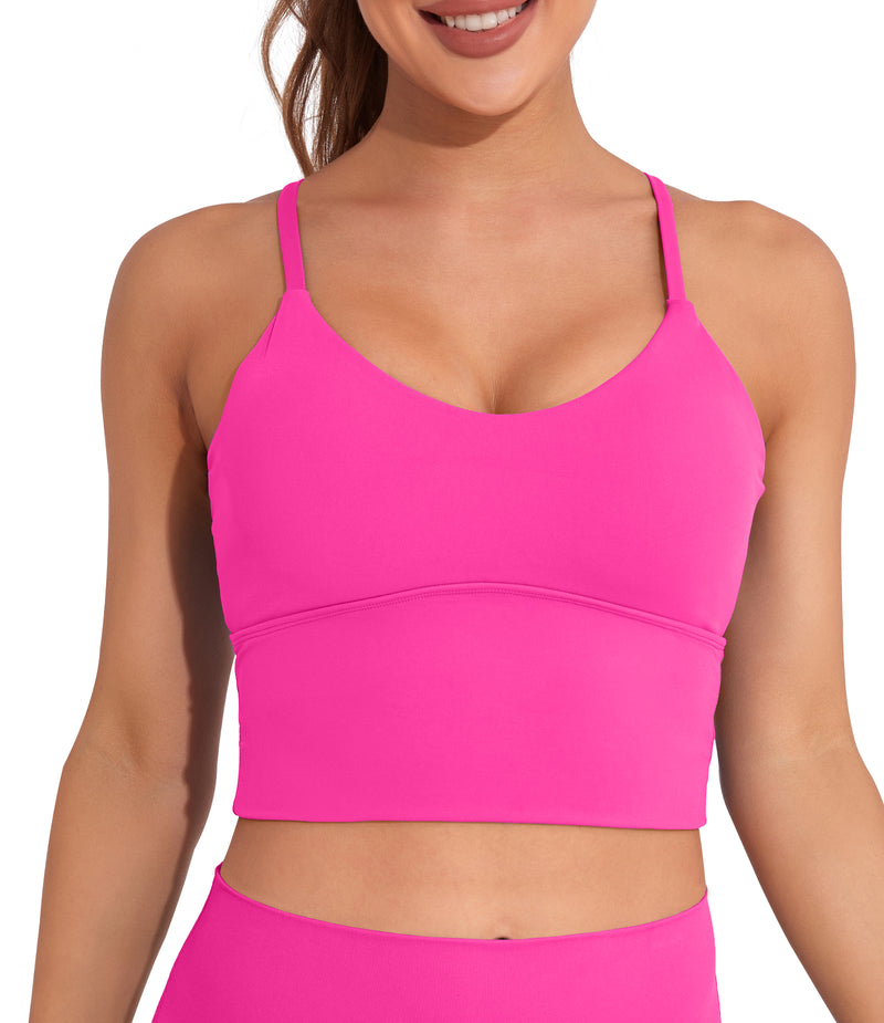 Longline Sports Bras Crop Tank Tops