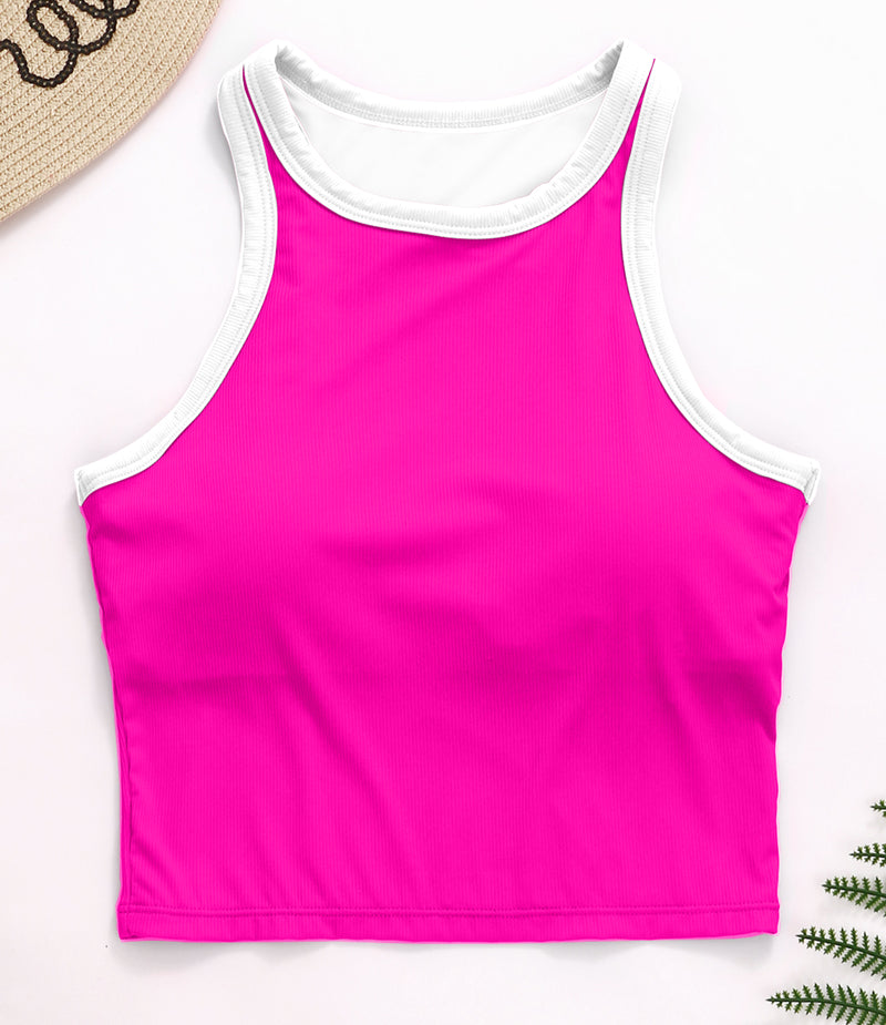 Workout Tops Ribbed Longline Sports Bras