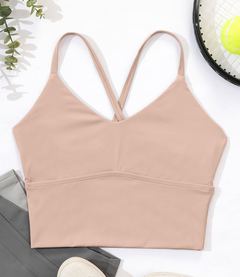 Longline Sports Bras Crop Tank Tops