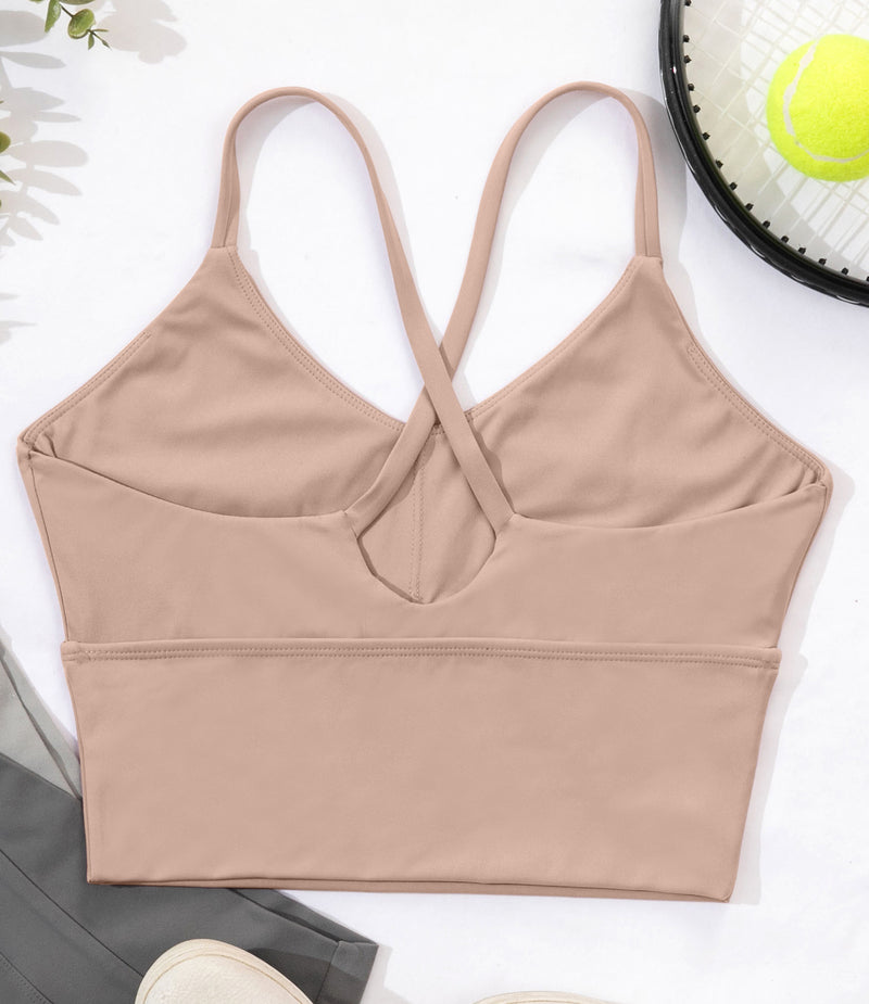 Longline Sports Bras Crop Tank Tops