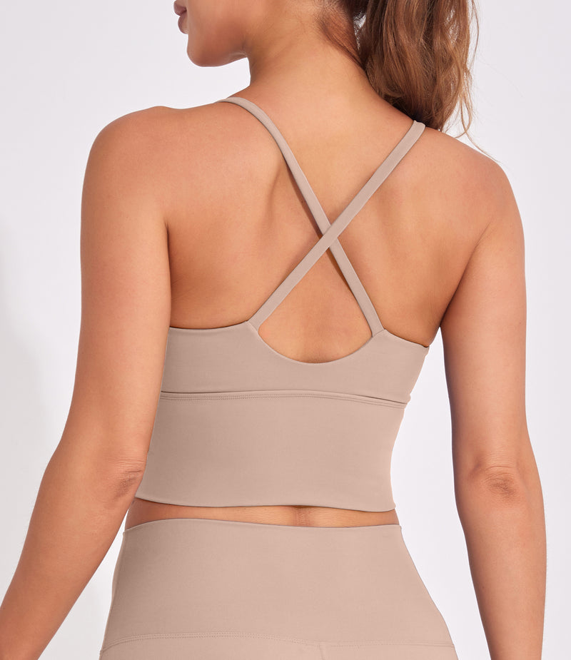 Longline Sports Bras Crop Tank Tops