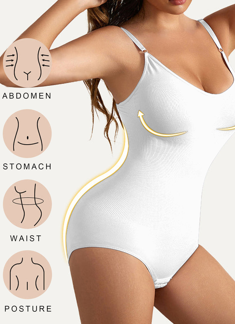 Solid Shapewear Tummy Control Bodysuits