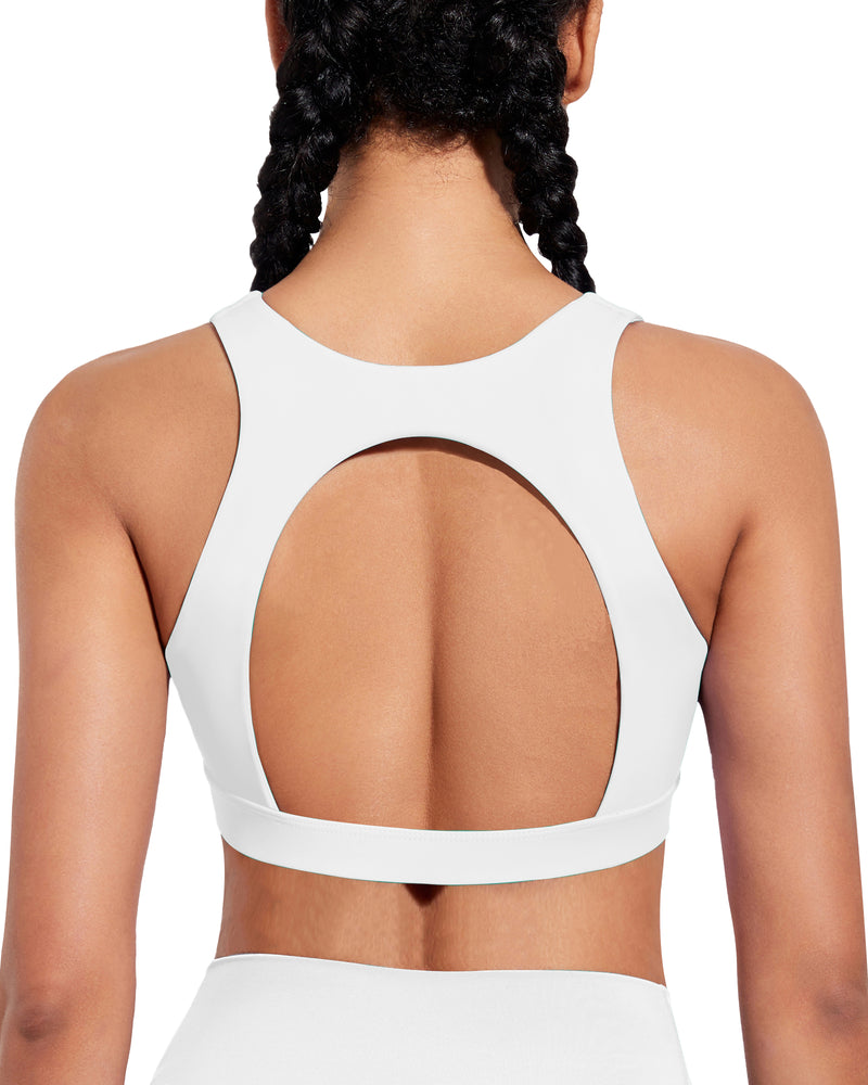 Push Up Open Back Sports Bras Supportive Workout Tank Top