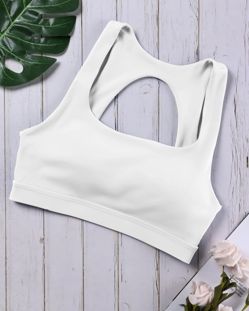 Push Up Open Back Sports Bras Supportive Workout Tank Top