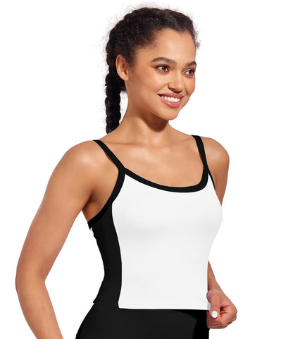 Longline Sports Bra Workout Crop Tank Top