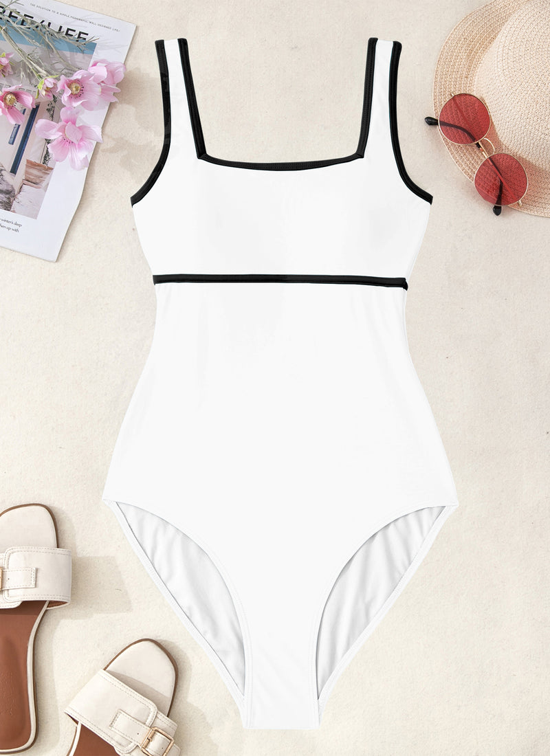 Color Block Swimsuit One Piece Swimwear