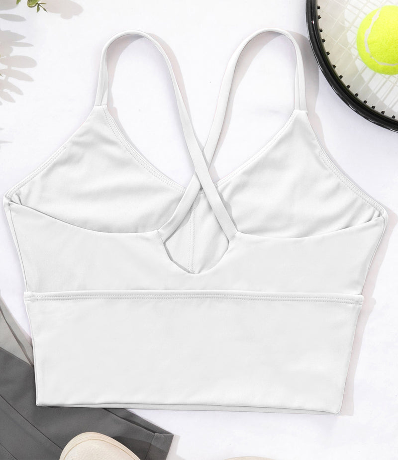 Longline Sports Bras Crop Tank Tops