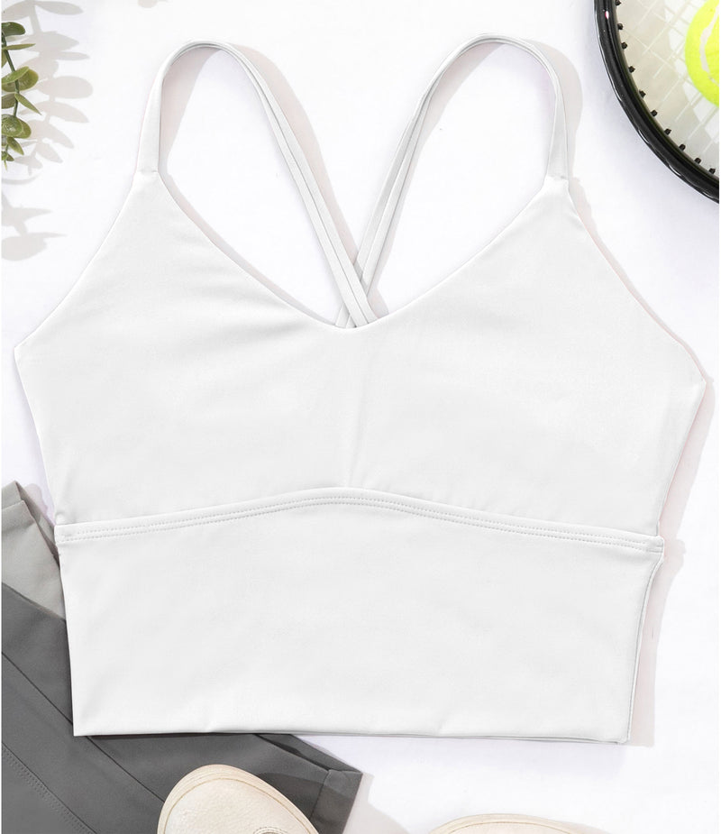 Longline Sports Bras Crop Tank Tops